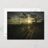 日没のカタニア鉄道 ポストカード (正面/裏面)