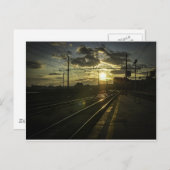 日没のカタニア鉄道 ポストカード (正面/裏面)