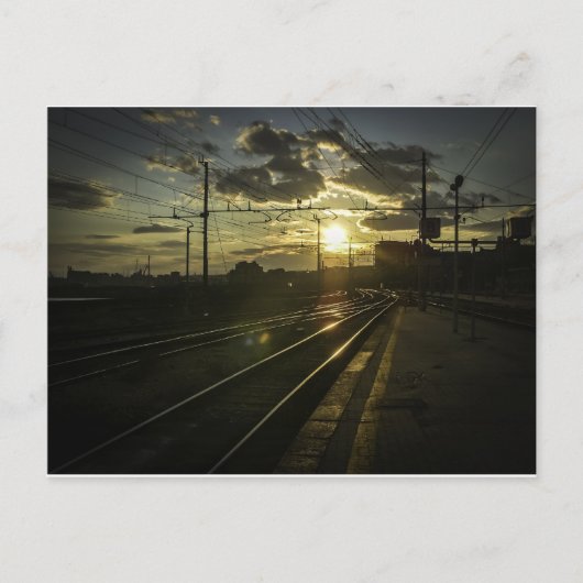 日没のカタニア鉄道 ポストカード (正面)