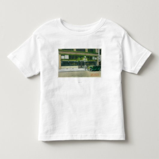 日没のカフェテリアの外観 トドラーTシャツ (正面)