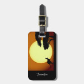 日没のカンガルー ラゲッジタグ (正面縦)