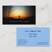 日没のクリスチャンの十字 名刺 (正面/裏面)