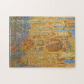 日没のクロード・モネ-ルーアンのカテドラルの正面 ジグソーパズル (横)