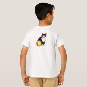 日没のクールな猫 Tシャツ (裏面フル)