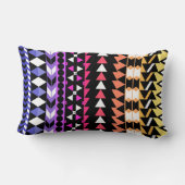 日没のグラデーションでアステカなパターン ランバークッション (裏面)
