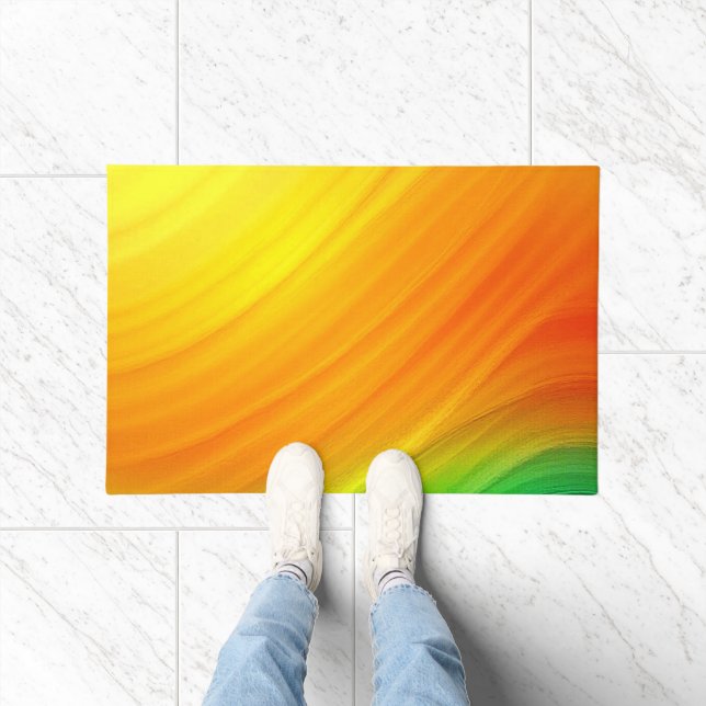 日没のグラデーションの流れ ドアマット (室内)