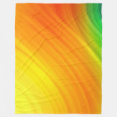 日没のグラデーションの流れ フリースブランケット (正面)