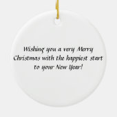 日没のコルクのアイルランドのクリスマスのオーナメント セラミックオーナメント (裏面)