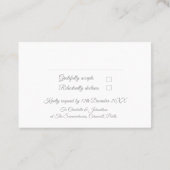 日没のコーニッシュシーサイドビーチハットRSVP 名刺 (裏面)