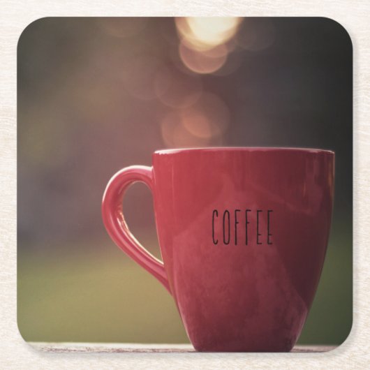 日没のコーヒーコースター スクエアペーパーコースター (正面)