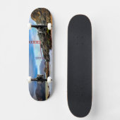 日没のゴールデンゲートブリッジ スケートボード (正面)