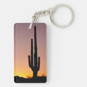 日没のサグアロのサボテン キーホルダー (裏面)