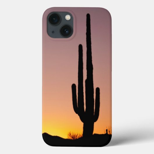 日没のサグアロのサボテン Case-Mate iPhoneケース (裏面)