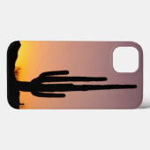 日没のサグアロのサボテン Case-Mate iPhoneケース (裏面 (横))