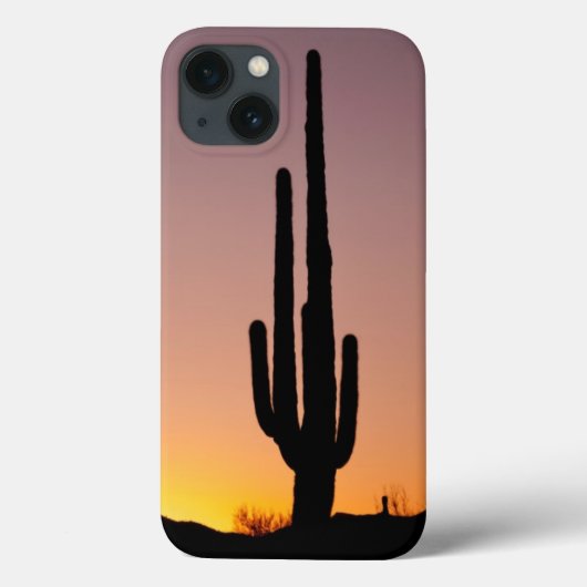 日没のサグアロのサボテン Case-Mate iPhoneケース (裏面)