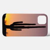 日没のサグアロのサボテン Case-Mate iPhoneケース (裏面 (横))