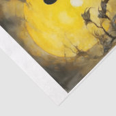 日没のサバンナの黒いヒョウ –  薄葉紙 (詳細)