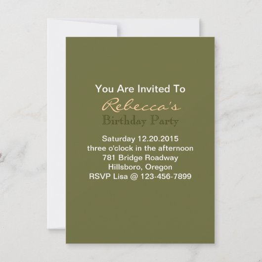 日没のサファリの野生動物のキリンのシルエット 招待状 (裏面)