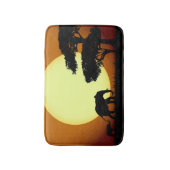 日没のサファリ象 バスマット (正面縦)