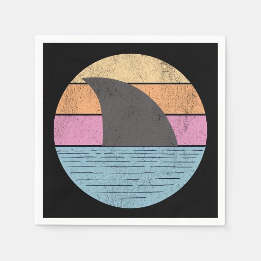 日没のサメ スタンダードカクテルナプキン (正面)