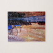 日没のサンタモニカ桟橋 ジグソーパズル (横)