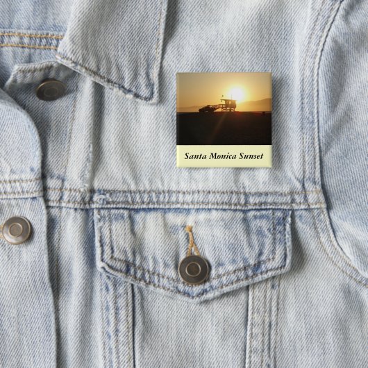 日没のサンタモニカ 缶バッジ (インサイチュ)