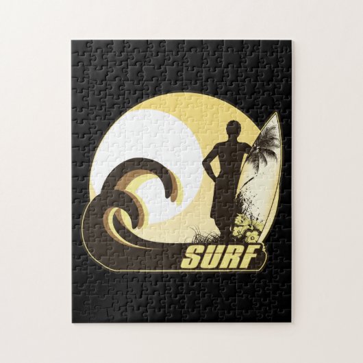 日没のサーファー ジグソーパズル (縦)