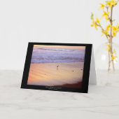 日没のシギ: ベントゥーラのビーチ カード (黄色い花)