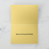 日没のジムのハッピーバースデーのヒマワリ カード (内部)