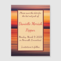 日没のストライプが日付の磁石カードを節約