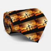 日没のタイの十字 ネクタイ (ロール)