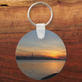 日没のタグス川にかかる橋 キーホルダー (正面)