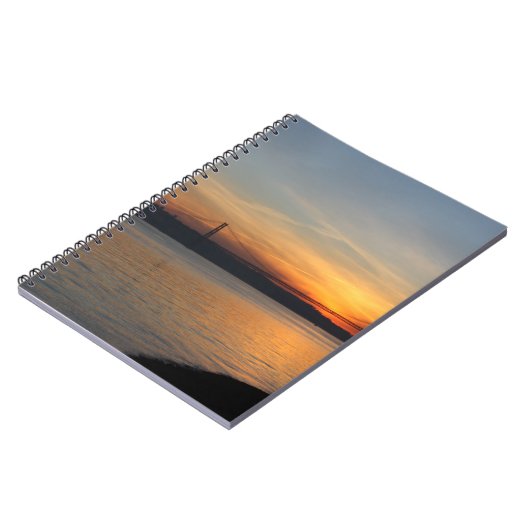 日没のタグス川にかかる橋 ノートブック (左側)