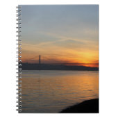 日没のタグス川にかかる橋 ノートブック (正面)