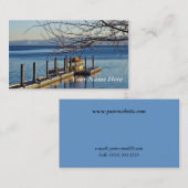 日没のタホ湖桟橋 名刺 (正面/裏面)