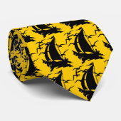 日没のデザインのタイの航海 ネクタイ (ロール)