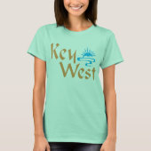 日没のデザインのKey WestのTシャツ Tシャツ (正面)
