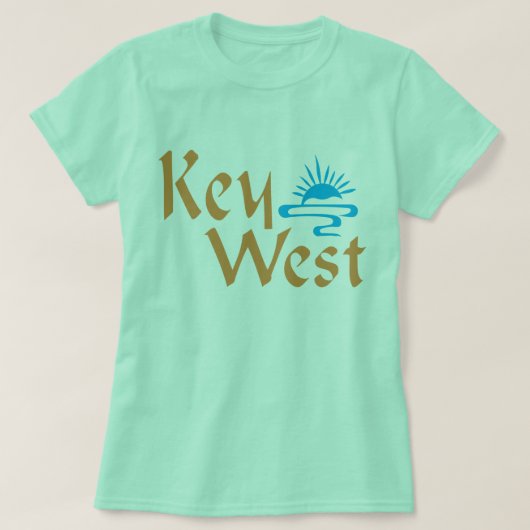日没のデザインのKey WestのTシャツ Tシャツ (デザイン正面)