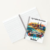 日没のデラウェア鮮やかのビーチフロントの村 ノートブック (内部)