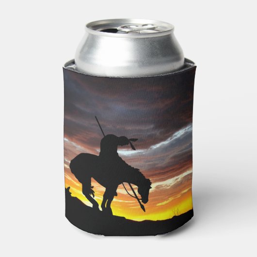 日没のトレイルシルエットの終素晴らしわり 缶クーラー (缶正面)