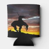 日没のトレイルシルエットの終素晴らしわり 缶クーラー (裏面)