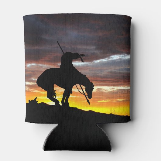 日没のトレイルシルエットの終素晴らしわり 缶クーラー (裏面)