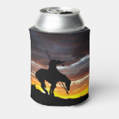日没のトレイルシルエットの終素晴らしわり 缶クーラー (缶裏面)