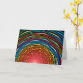 日没のトンネルの挨拶状 カード (黄色い花)