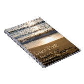 日没のノートの結婚式の来客名簿の波 ノートブック (右側)