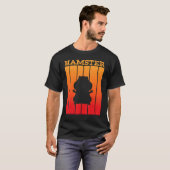 日没のハムスターの影のシルエット Tシャツ (正面フル)