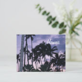 日没のハワイのヤシ ポストカード (スタンド正面)