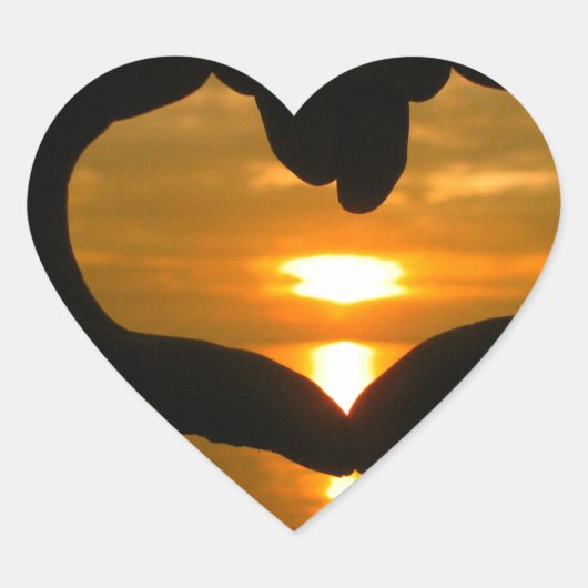 日没のハートを渡す ハートシール (正面)