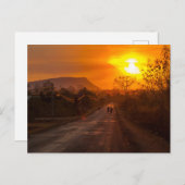 日没のバイク乗り ポストカード (正面/裏面)