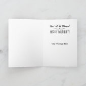 日没のバースデー・カードのヤシの木 カード (内部)